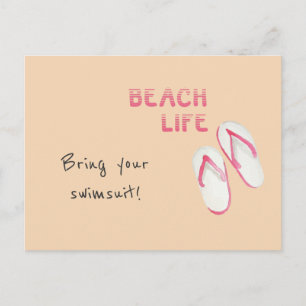 Beach Life Teenslippers Briefkaart