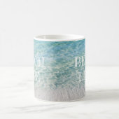 Beach Life Tropical Sandy Beach Turquoise Blue Koffiemok (Center)