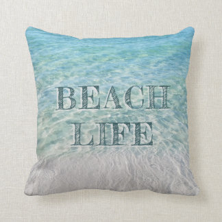 Beach Life Tropical Sandy Beach Turquoise Blue Kussen