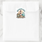 Beach Life Vierkante Sticker (Tas)
