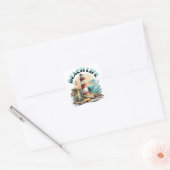 Beach Life Vierkante Sticker (Envelop)