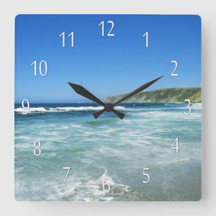 Beach Life Zee Uitzicht Ocean Wall Clock Vierkante Klok