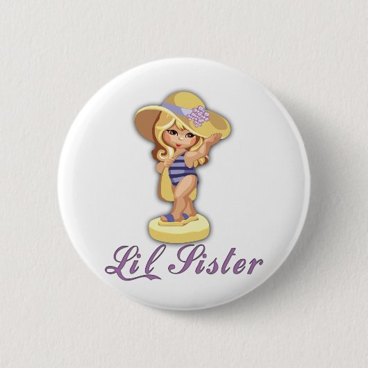 Beach Little Sister Ronde Button 5,7 Cm (Voorkant)