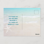 Beach Living Moving New Address Announance Briefkaart (Achterkant)