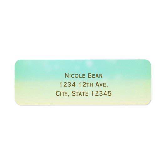 Beach Look Élégant Étiquette de adresse de mariage (Devant)