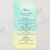 Beach Look Ombre Ocean & Sand Wedding Menu (Voorkant / Achterkant)