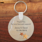 Beach Love Personalized Key Ring Wedding Favor Sleutelhanger (Voorkant)