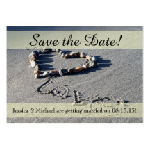 Beach Love Save the Date Carte de visite