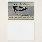 Beach Love Save the Date Carte de visite (Devant & derrière)