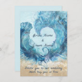 Beach Love Wedding Invitation Kaart (Voorkant / Achterkant)