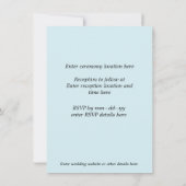 Beach Love Wedding Invitation Kaart (Achterkant)