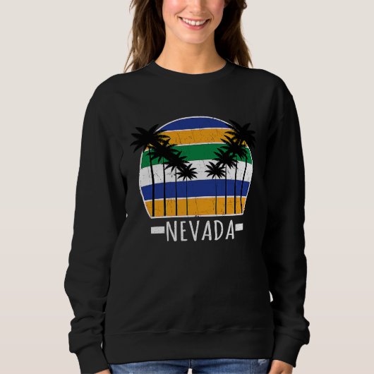 Beach Lover  Retro Nevada  Summer Distressed Trui (Voorkant)