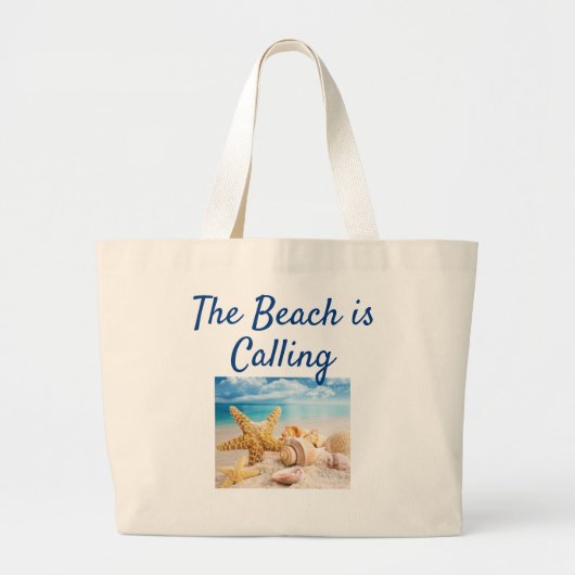 Beach lover's canvas tas (Voorkant)