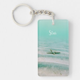 Beach Lovers Sleutelhanger Zee Groen met Naam
