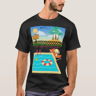 Beach loving Dog Ready to Hit the Sands  Wishing T-shirt