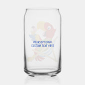 Beach Macaw aangepaste tekst Blikvorm Glas (Achterkant)