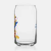 Beach Macaw aangepaste tekst Blikvorm Glas (Links)