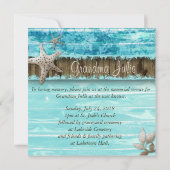 Beach Memorial Announcement Funeral  Kaart (Achterkant)