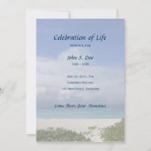 Beach Memorial Celebration of Life invitation (Devant)