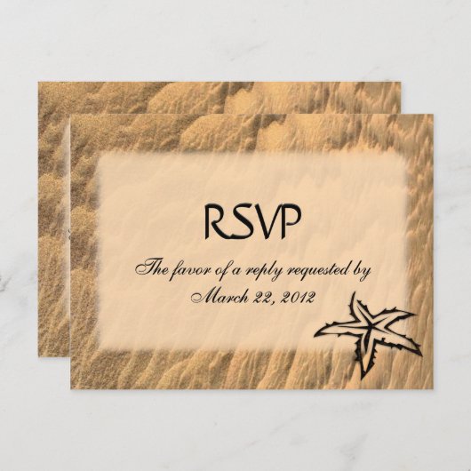 Beach Menu RSVP (Voorkant / Achterkant)