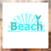 Beach, Mermaid Tail Raamsticker (Vel 2)