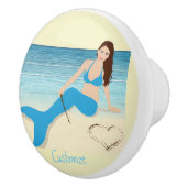 Beach Mermaid Valentijn Thunder_Cove Keramische Knop (Rechts)