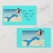 Beach Mermaid Valentijn Thunder_Cove Visitekaartje (Voorkant / Achterkant)