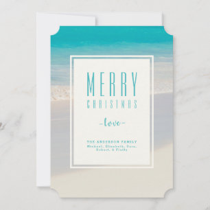 Beach "Merry Kerstmis" op maat Feestdagenkaart