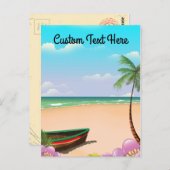 Beach met douanetekst briefkaart (Voorkant / Achterkant)