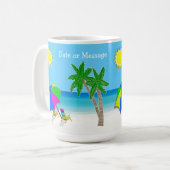 Beach met Huwelijkscadeaus 2 tekstvakken Koffiemok (Voorkant links)