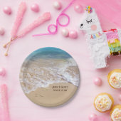 Beach met Jubileum met zeester Papieren Bordje (Feest)