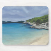 Beach met Storm Clouds Mousepad Muismat (Voorkant)