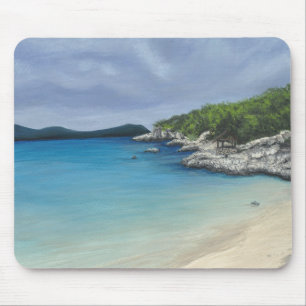 Beach met Storm Clouds Mousepad Muismat