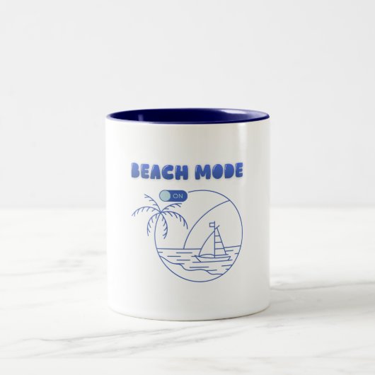 Beach Mode On Mug – Summer Coffee Cup (Centre)