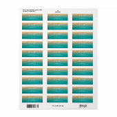 Beach Modern Tropical Return Address Label (Full Sheet)