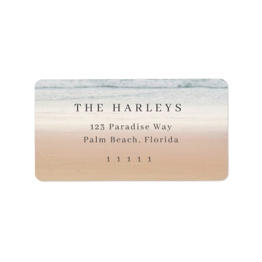 Beach Moderne Large Simple Return Address Label (Voorkant)