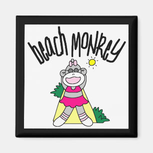 Beach Monkey Tshirts en geschenken Magneet