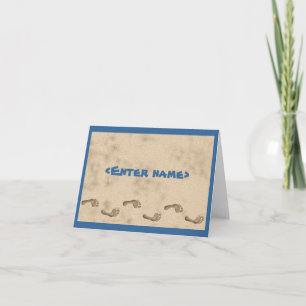 Beach Monogram Notecard Notitiekaartje