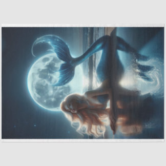 Beach Moon Zeemeermin Weefselpapier Tissuepapier