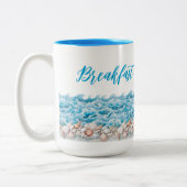 Beach Mug Breakfast With a View Tweekleurige Koffiemok (Links)