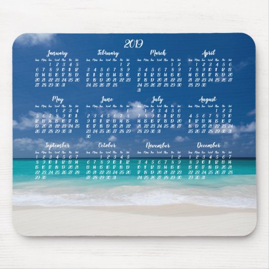 Beach Muismat Kalender 2019 (Voorkant)