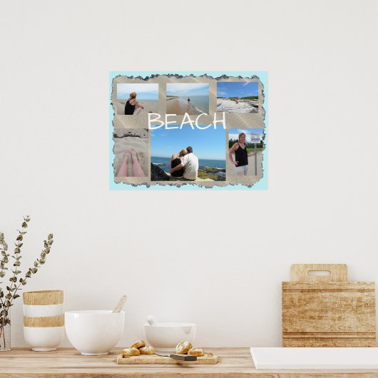Beach Multi Afbeelding Persoonlijk Poster (Keuken)
