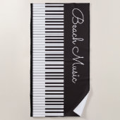 Beach Music Piano Theme Strandlaken (Voorkant)