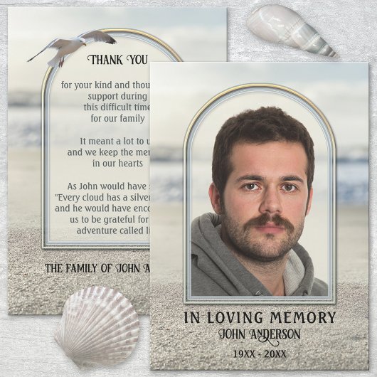 Beach Nature Photo Carte de remerciements de sympa