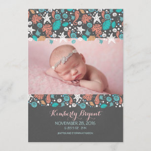 Beach Nautcial Newborn Baby Foto geboorte Aankondiging