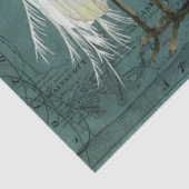 Beach Nautical Ocean Map Waterverf Heron Fish Art Tissuepapier (Detail)