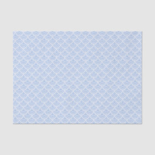 Beach Nautical Shell Pattern Light Blue and White Tissuepapier