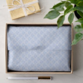 Beach Nautical Shell Pattern Light Blue and White Tissuepapier (Geschenk)