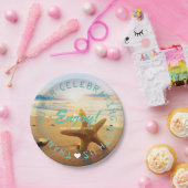 Beach Nautical Wedding Party - Gepersonaliseerd Papieren Bordje (Feest)