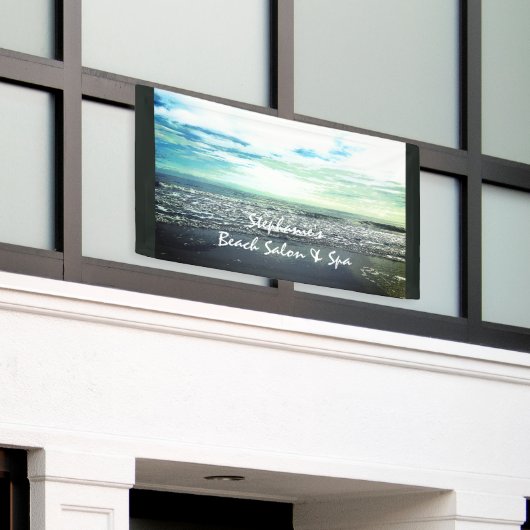 Beach Ocean Artistic Elegant Tropical Salon Spa Spandoek (Buitenkant Gebouw)